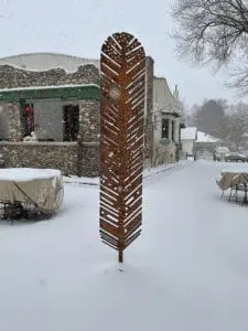 Steel Sculpture of a Feather