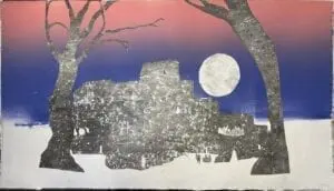 Winter Moon Rising Monotype