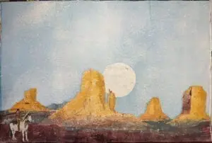 Full Moon Mesa Monotype