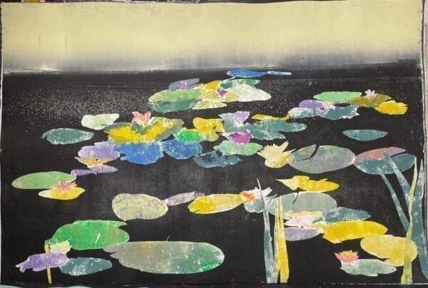 Rainbow Lily Pads Monotype