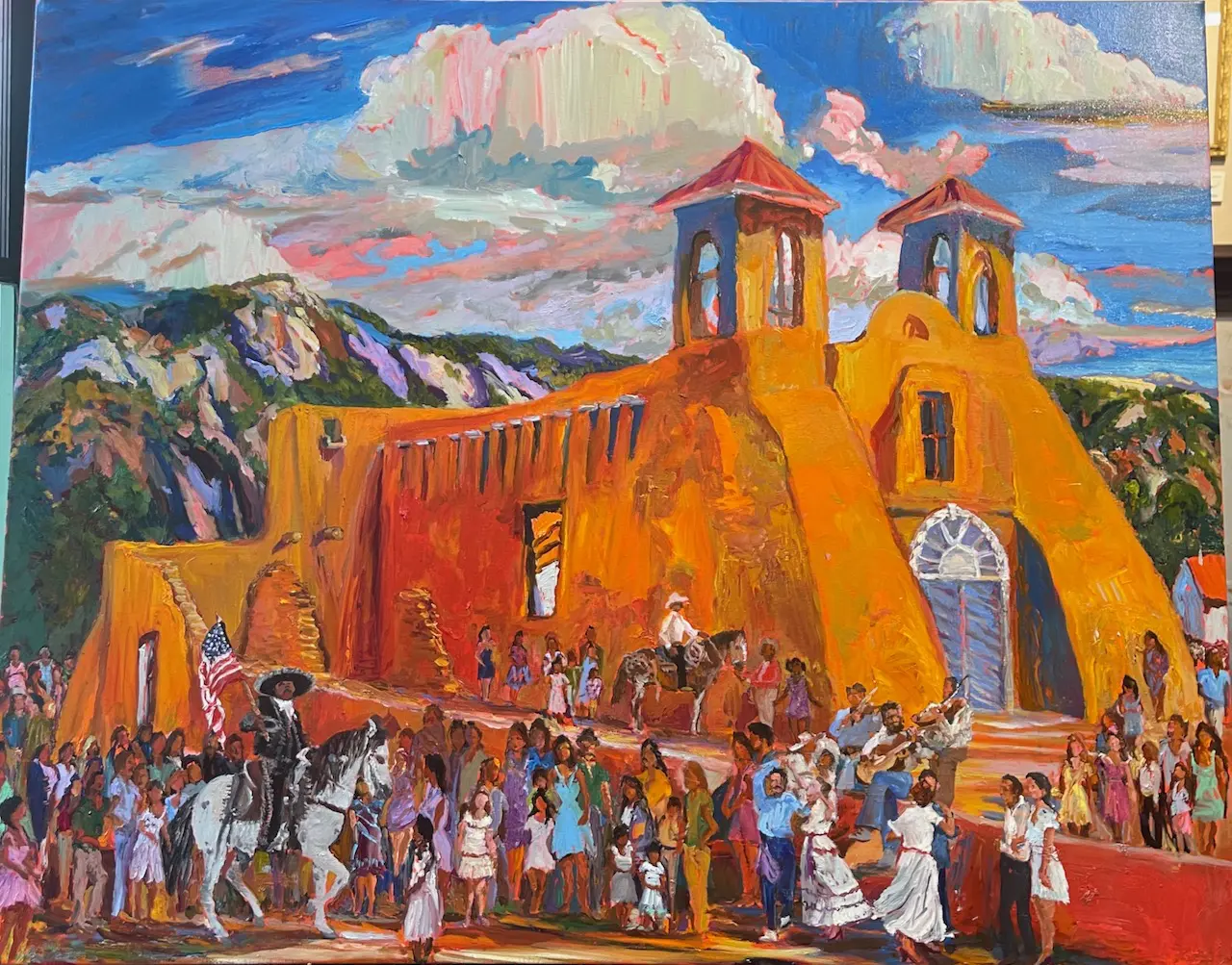 Ranchos Fiestas Oil Painting by Pat Woodall