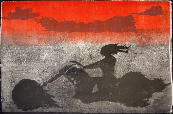 Speeding Ghost Monotype created by Pat Woodall