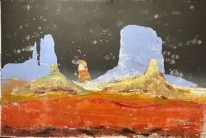 Canyon lands monotype