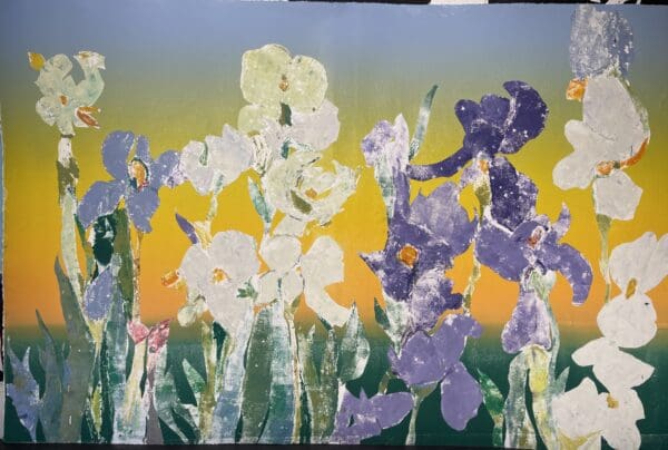 Iris Garden Monotype is available for sale