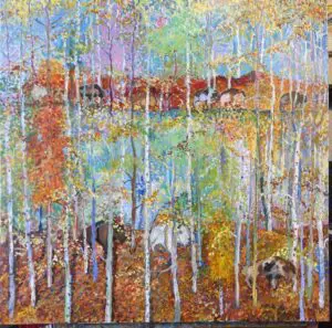 Life Beneath The Aspens Oil Painting available for sale