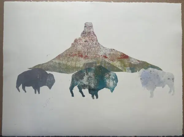 White Buffalo Mountain Monotype is available for sale
