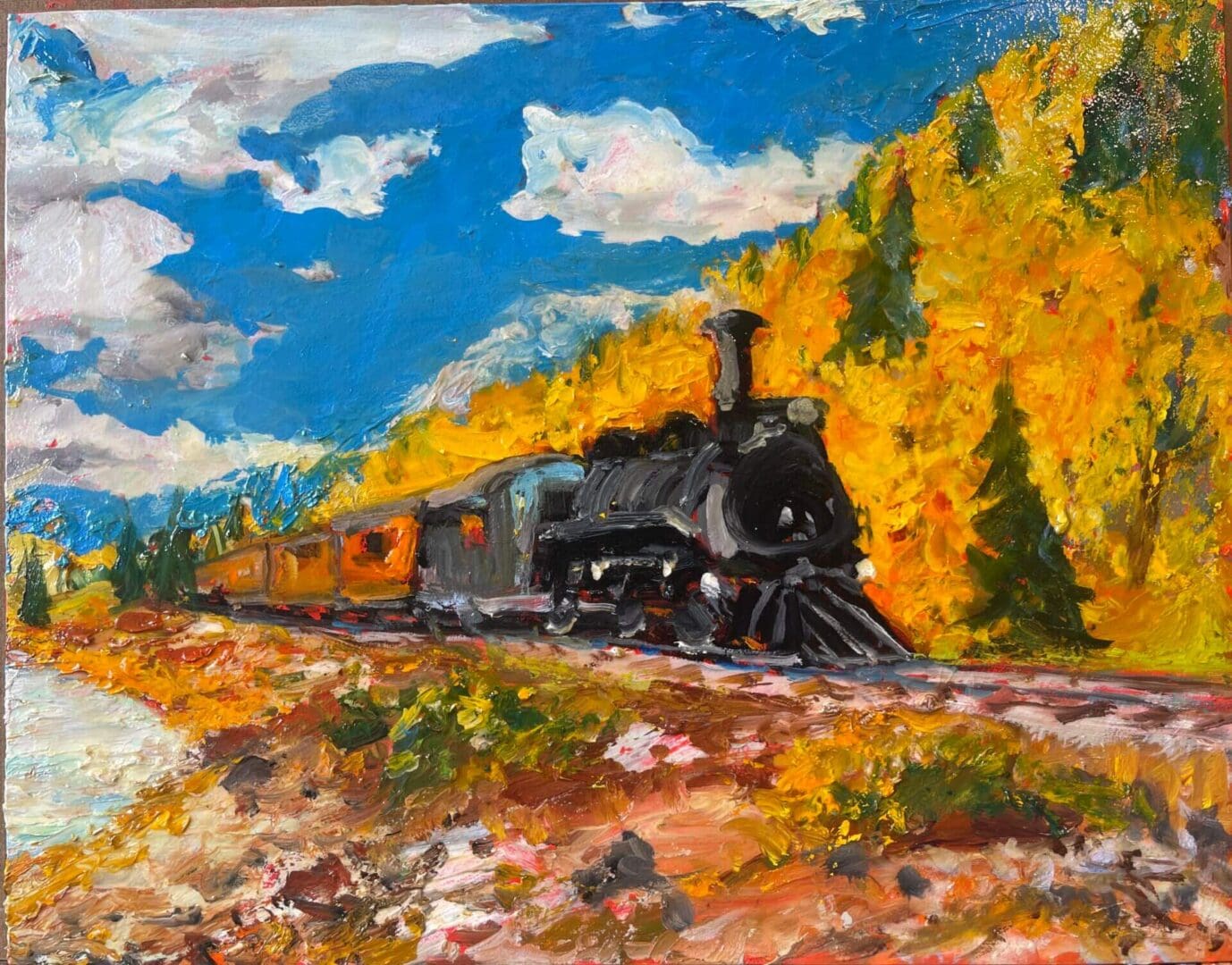 Oil Painting of the Silverton Train available for sale