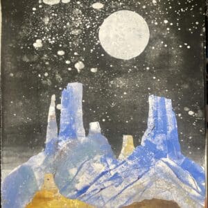 Blue Mesa Full Moon Monotype available for sale