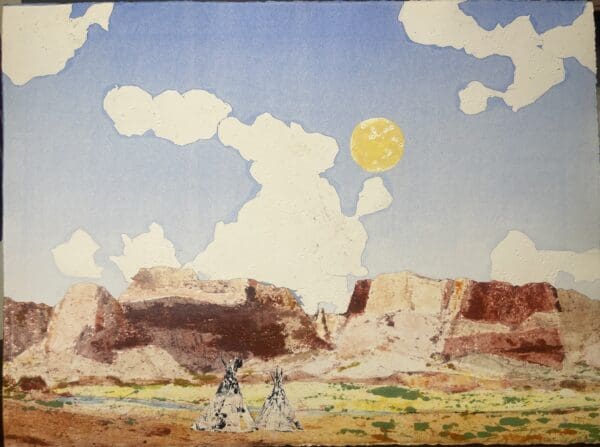 Two Tipi Mesa      Monotype   22x30"