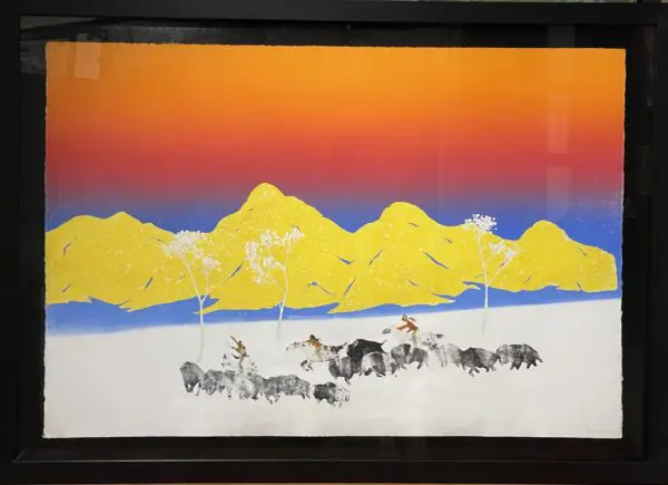 Winter Buffalo Chase