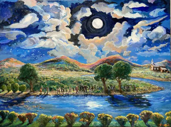 Penitentes By the River   Oil    30x40"